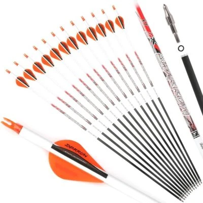 32" Pure Carbon Arrows ID6.2 SP300-800 Recurve Compound Bow Archery Hunting - Image 1 of 4