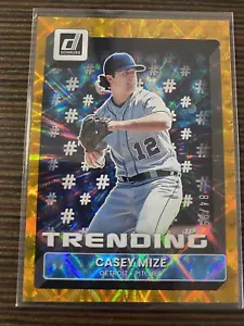 2022 DONRUSS TRENDING GOLD PARALLEL CASEY MIZE /99 Detroit Tigers Trending - Picture 1 of 2