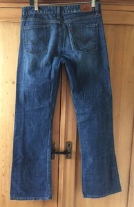 Levi's halbhohe Stiefel #553 Stretch Denim Größe 10 oder W30 L32 - Bild 1 von 11
