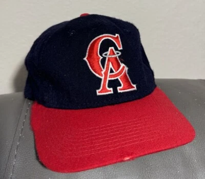 Vintage California Angels Sports Specialties Wool Fitted Baseball Hat Size 7 3/8 - Image 1 of 4