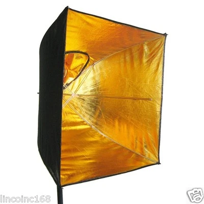《US SELLER》LINCO Square Gold Photography Studio Reflective Umbrella Softbox - Image 1 of 4