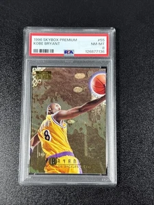 1996 Skybox Premium Kobe Bryant Rookie RC #55 PSA 8 NM-MT HOF Los Angeles Lakers - Picture 1 of 2