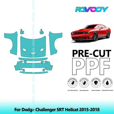 Kit de protección de pintura precortada PPF para Dodge Challenger SRT Hellcat 2015-2018 Foto 1 de 4