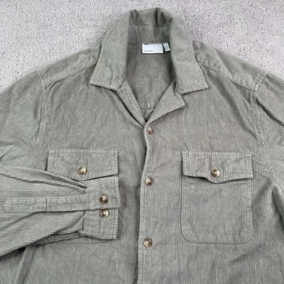 ASOS Design Shirt Mens Large Brown Corduroy Overshirt Camp Collar Workwear - Image 1 of 4