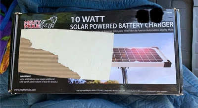 NIB Mighty Mule FM123 10 Watt Solar Panel Kit For Electric Gate Opener - Image 1 of 4