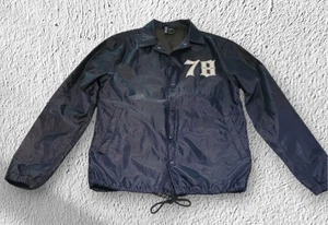 Mens H&M Divided Rain Windbreaker Navy Blue Jacket Size XS - Picture 1 of 8