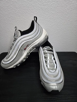 NIKE AIR MAX 97 GS TALLA 6Y PLATA BALA PLATA ROJO BLANCO NEGRO 918890 001 Foto 1 de 4