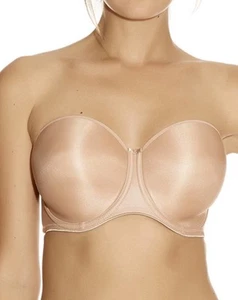 NWT Fantasie 4530 Smoothing Moulded Strapless Bra Nude Size 38G Removable Straps - Picture 1 of 5