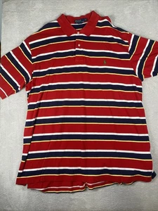 Polo Ralph Lauren Rugby Shirt Men's 3XL Tall Classic Fit Green Pony Striped - Picture 1 of 8