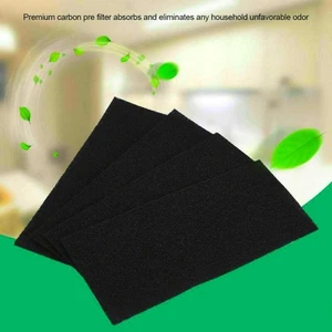 Universal Black Carbon Foam Air Filter Pad 4x Activated Sponge Sheet - Picture 1 of 9