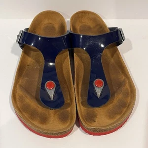 Birkenstock Gizeh Navy Blue Women's Sandals Size 38, 7.5-8 Germany - Picture 1 of 12
