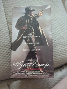 Wyatt Earp VHS 2 Tape Set 1994 Kevin Costner Dennis Quaid Gene Hackman Pre Owned - Picture 1 of 3