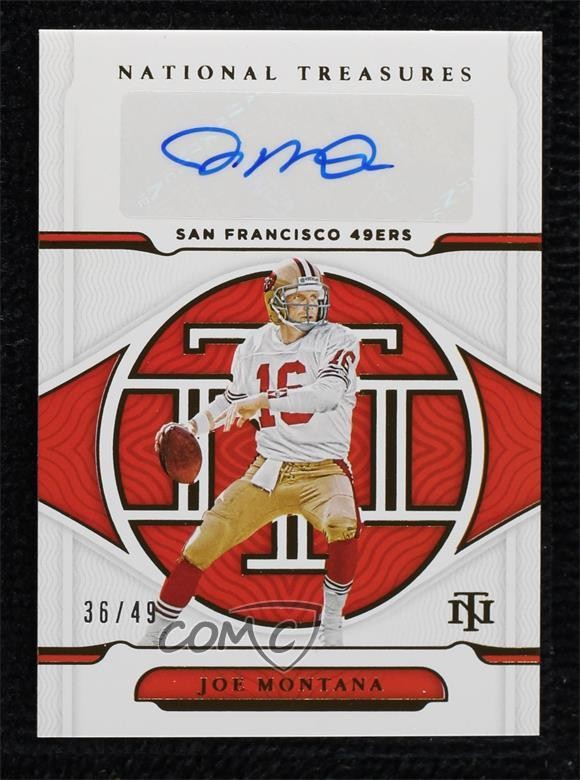 Panini Joe Montana Autographed Football Sports Trading Cards