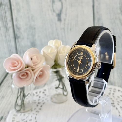 Orologio Fendi 210L nero e oro batteria di ricambio usatotico