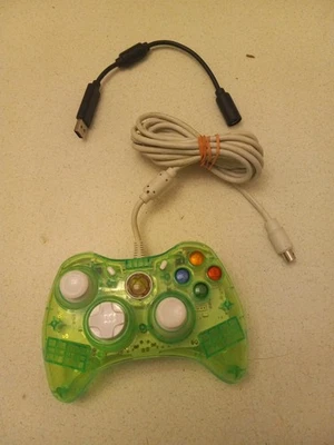  Rock Candy Translucent Green Wired Controller Xbox 360 037-010 With Breakaway - Image 1 of 3