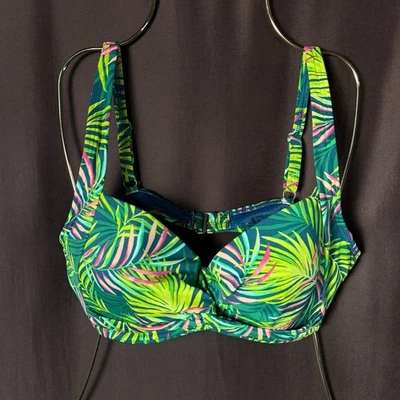 Lands' End женщин 8 Twist спереди на косточках бикини верхний балтийский бирюзовый мульти ладони - Изображение 1 из 4