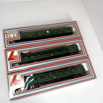 OO Scale Lima BR Green Class 117 Diesel 3 Car Set 205137MWG 205139W 205146W Loco - Image 1 of 4