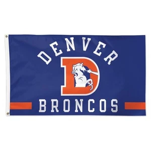 Denver Broncos Football 3x5 ft Classic Logo Retro Flag - NFL Gift Wall Banner - Picture 1 of 1
