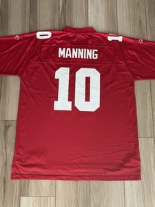 Vintage New York Giants rot Eli Manning #10 NFL On Field Reebok Trikot Herren Größe XL - Bild 1 von 9