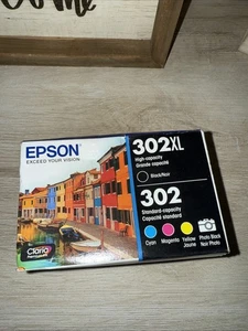 Wkłady atramentowe do drukarek Epson T302XLBCS - czarny/cyjan/purpurowy/żółty - Zdjęcie 1 z 2