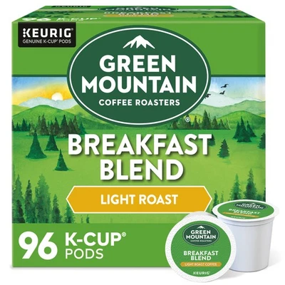 Green Mountain Coffee Breakfast Blend, Keurig K-Cup Pod, Light Roast, 96 Count - Image 1 of 4