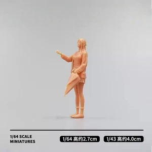 1:64 1:43 Umbrella Girl Miniature Figure Model For Cars Vehicles - Picture 1 of 3