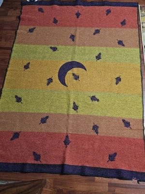 Wellspring blanket Woodlands Indians Collection Faribault Woolen Mill Moon Leaf - Image 1 of 4