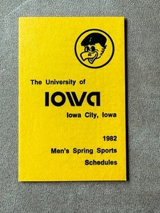 Programma CBB 1982 IOWA HAWKEYES College SPRING SPORTS BASEBALL tennis pista golf - Foto 1 di 3