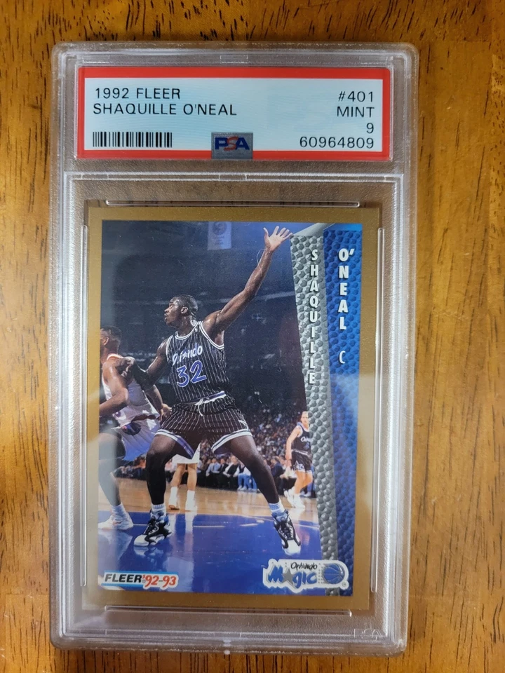 1992-93 Fleer - Shaquille O'Neal #401 (RC) PSA 9 - Imagem 1 de 1