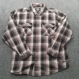 Harley Davidson Shacket Mens 3XL Button Up Shirt Jacket Multicolor Plaid Biker - Picture 1 of 10