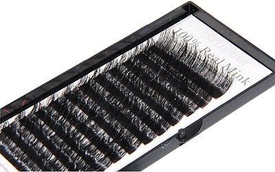 100% Real Mink Fur lashes C, J Curl Mixed Size 8 to 15mm Eyelash Extensions - Image 1 of 2