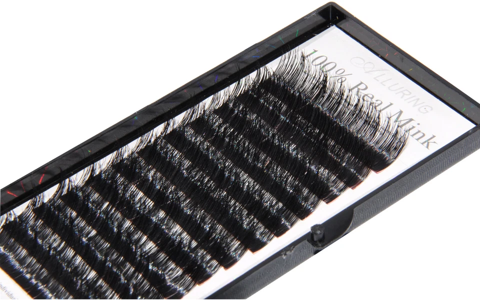 Extensiones de pestañas 100 % piel de visón real rizo C, J tamaño mixto de 8 a 15 mm - Imagen 1 de 2