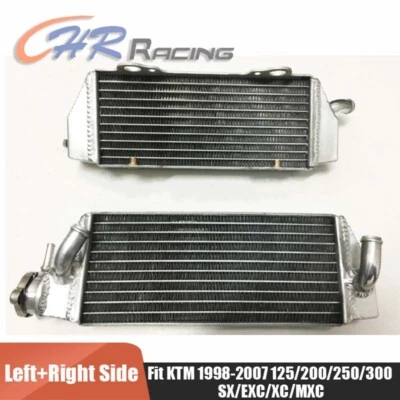 Radiador de aluminio para KTM 125/200/250/300 SX/EXC/MXC/XC-W 1998-2007 SX125 06 05 Foto 1 de 3