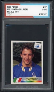 1998 PANINI ALESSANDRO DEL PIERO FRANCE 1998 #97 SOC POP1 AUTHENTICATED - Picture 1 of 2