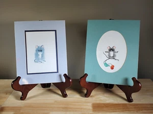 Set 2 disegni Nancy Herrell Lockwood Lil' Critters "Gotta Diet" e "Acrobat" - Foto 1 di 5
