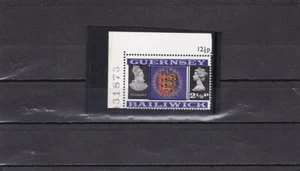 Guernsey mnh stamp Elizabeth 1 shift of black to the right 1 mm 1969 71 - Picture 1 of 1
