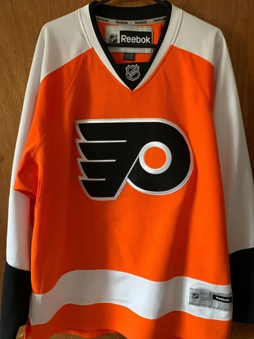 Philadelphia Flyers Home Orange Jersey ~ Reebok Premier Men's XL/54 Cover