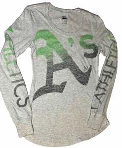 Camiseta de manga larga Oakland Athletics de Nike MLB A’s para mujer talla pequeña - Imagen 1 de 2