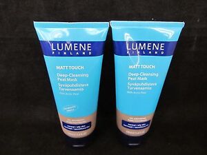 Two Pack Lumene Matt Touch Deep-Cleansing Peat Mask with Arctic Peat 3.4 Oz New