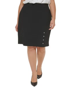 Calvin Klein Women's Plus Knee-Length Pencil Skirt (Black, 24W) - Picture 1 of 4