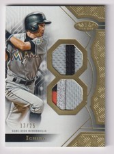 2023 Topps Tier One Legends Ichiro Dual Relic 4 Color Patch /25 Marlins