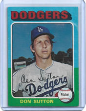 Don Sutton Los Angeles Dodgers 1975 Topps Baseball Card #220 (SET BREAK) (A)