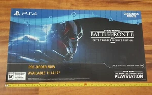 Calcomanía para ventana de exhibición de tienda Star Wars Battlefront II RP Sony PS4 2017 ¡Sin usar! - Imagen 1 de 5
