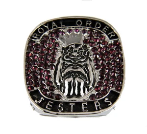 Anillo T75 Para Hombre RoJ Royal Order of Jesters bufón Biliken Mirth is King R.O.J. - Imagen 1 de 3