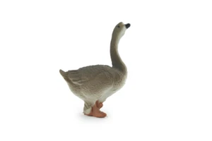 Toy Grey Goose Domestic Bird Realistic Figure Kids Model Gift 1 3/4" CH494BB154 - Picture 1 of 8