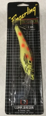 Luhr Jensen FINGERLING HI-CATCH 1oz 6.5” CHART RED DOT MINNOW Lure Plug NEW USA - Image 1 of 4