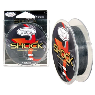 150m YORK MEGA SHOCK ANGELSCHNUR, FISHING LINE, MONOFILE SCHNUR Ø0,12-0,40mm NEU