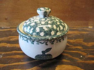 Tienshan Folkcraft APPLE Green Sugar Bowl & Lid - Picture 1 of 2