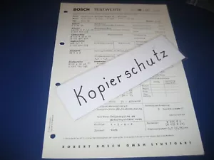 BMW 2800, 2800 CS anno dal 10. 1968-, origine Valori di prova Bosch - foglio - Foto 1 di 1