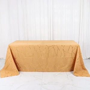 90"x132" Geometric Design Polyester Rectangle TABLECLOTH Party Event Decorations - Picture 1 of 74